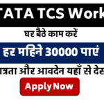 Tata TCS Work From Home Job Details